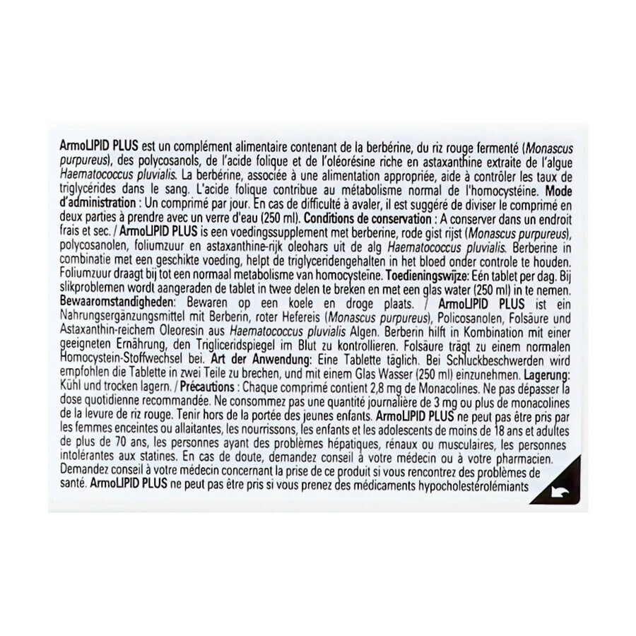 Armolipid Plus 60 Comprimées