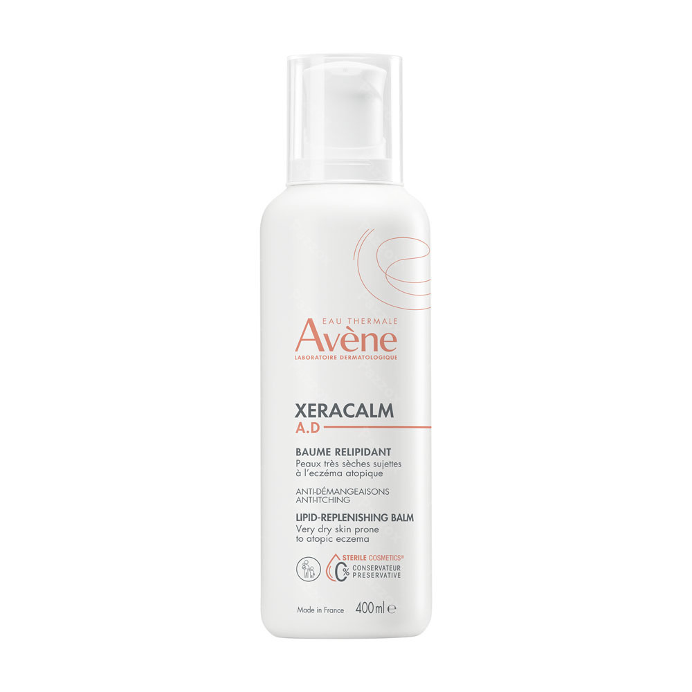 Avène XeraCalm A.D Baume relipidant, Peau très sèche sujette à l'eczéma atopique et aux démangeaisons 400ml