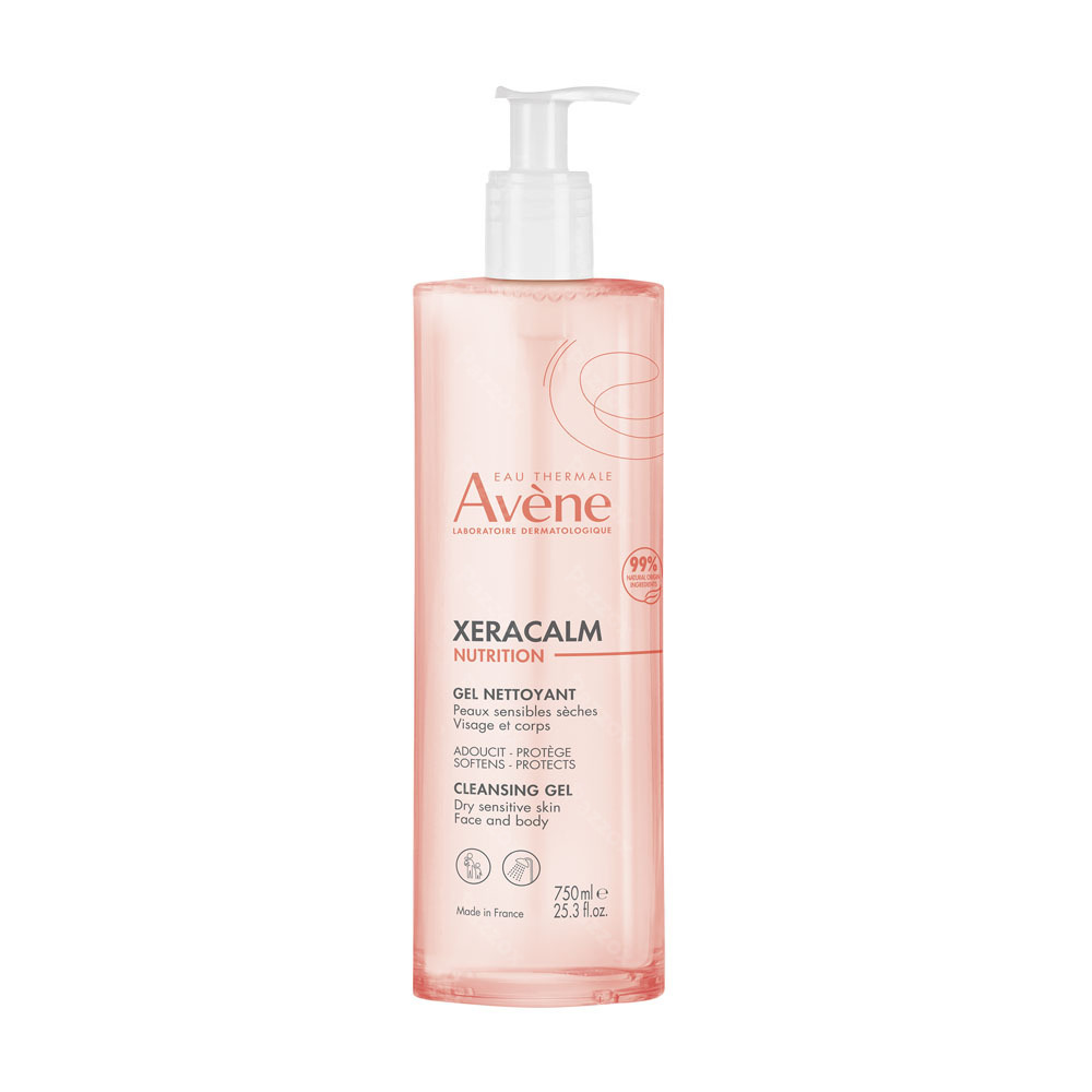 Avène Xeracalm Nutrition Gel Nettoyant, Peau sensible sèche  750ml