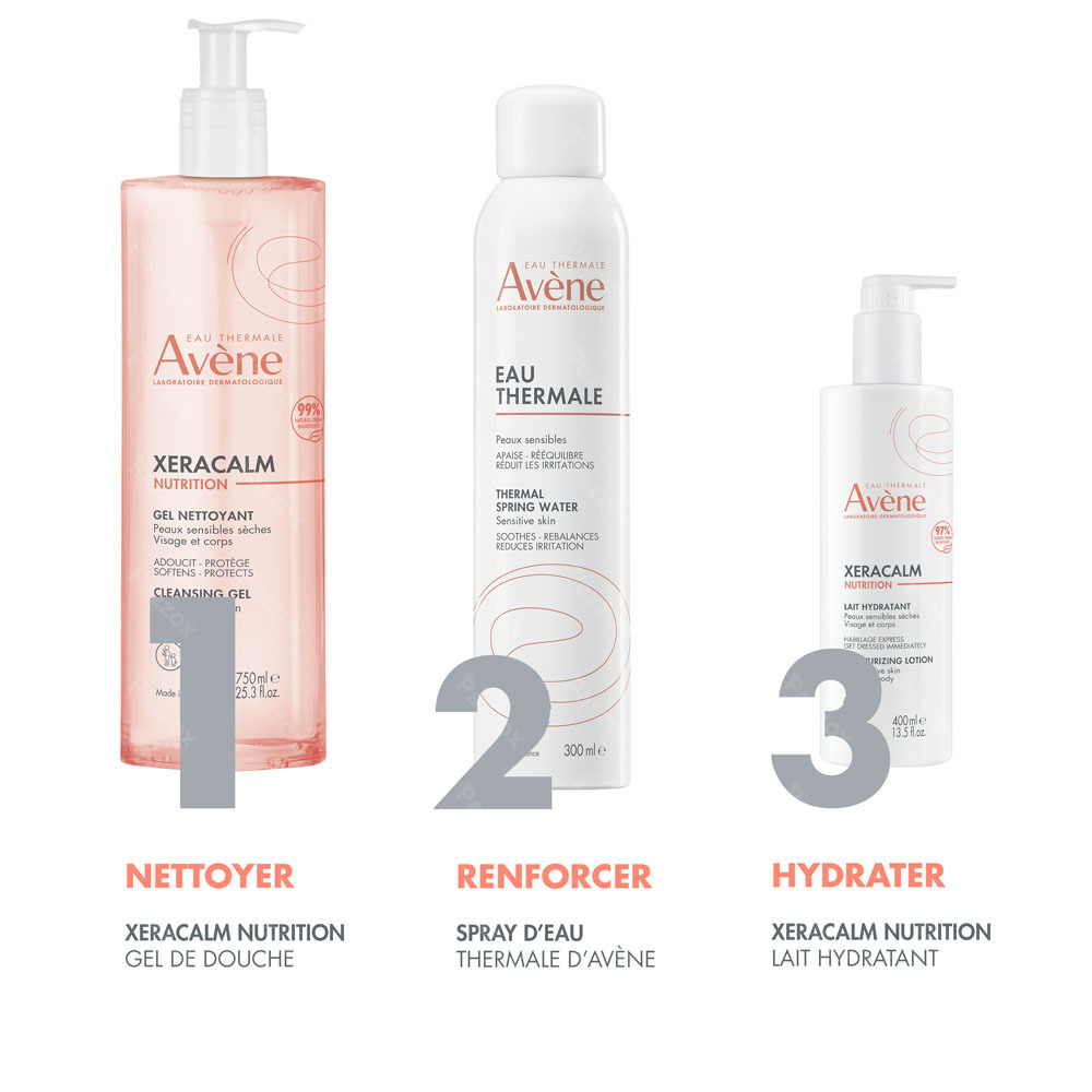 Avène Xeracalm Nutrition Gel Nettoyant, Peau sensible sèche  750ml