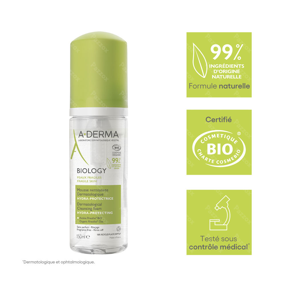 A-Derma Biology Mousse Nettoyant 150ml