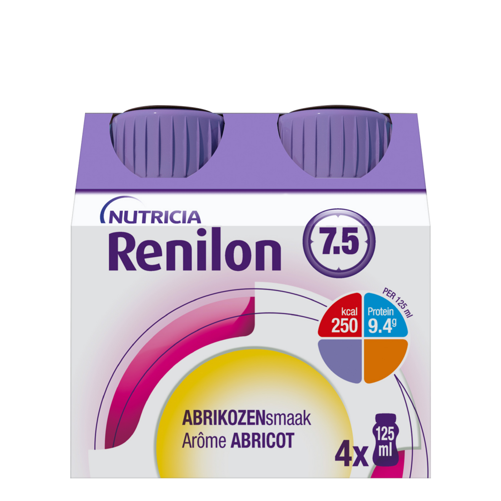 Renilon 7.5 Abricot Bouteille 4x125ml 177033 Nf