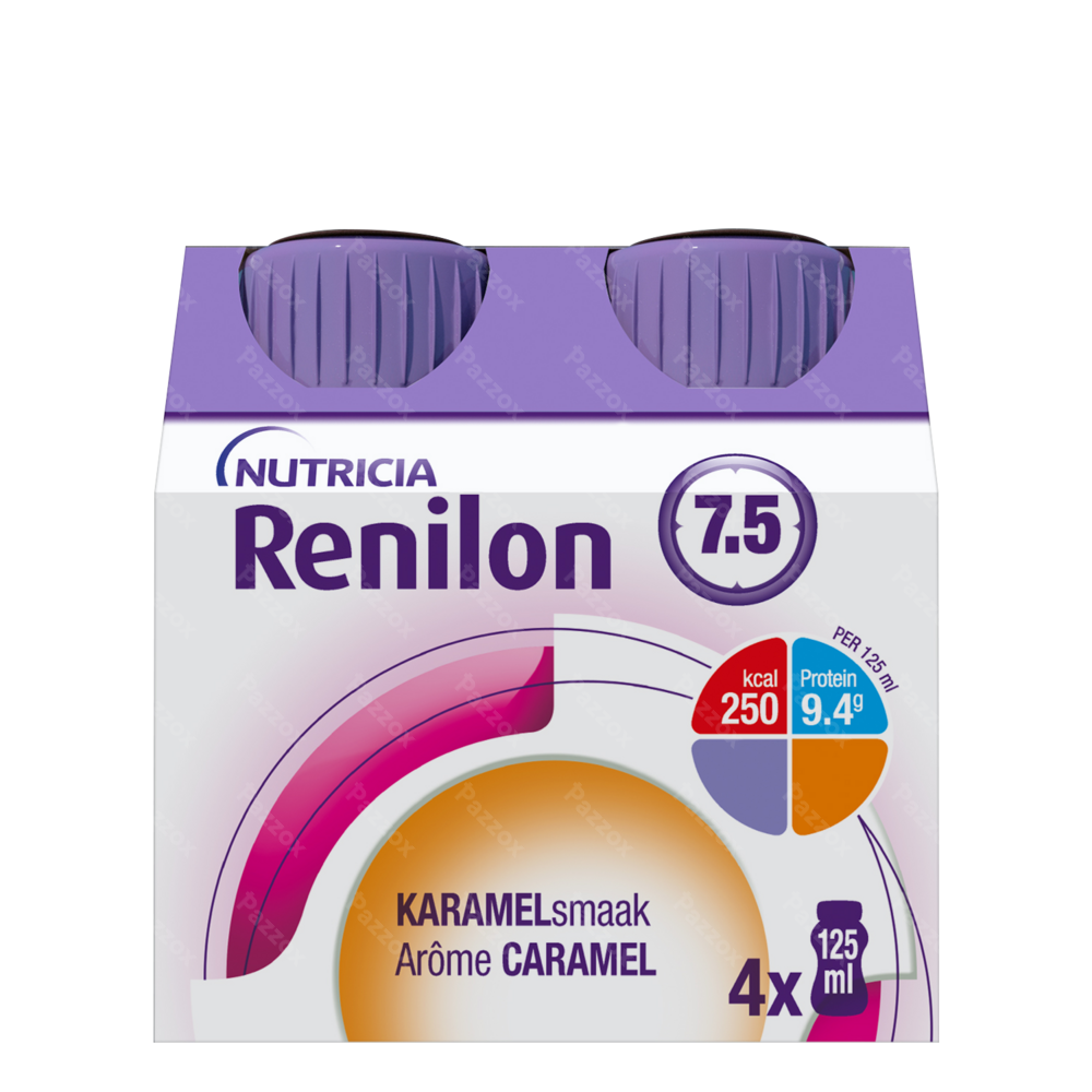Renilon 7.5 Caramel Bouteille 4x125ml 177026 Nf
