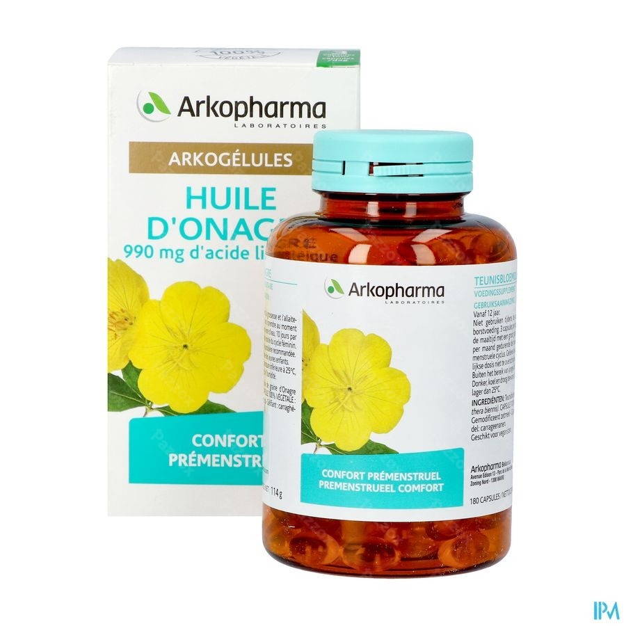 Arkogelules Huile Onagre Comp 180