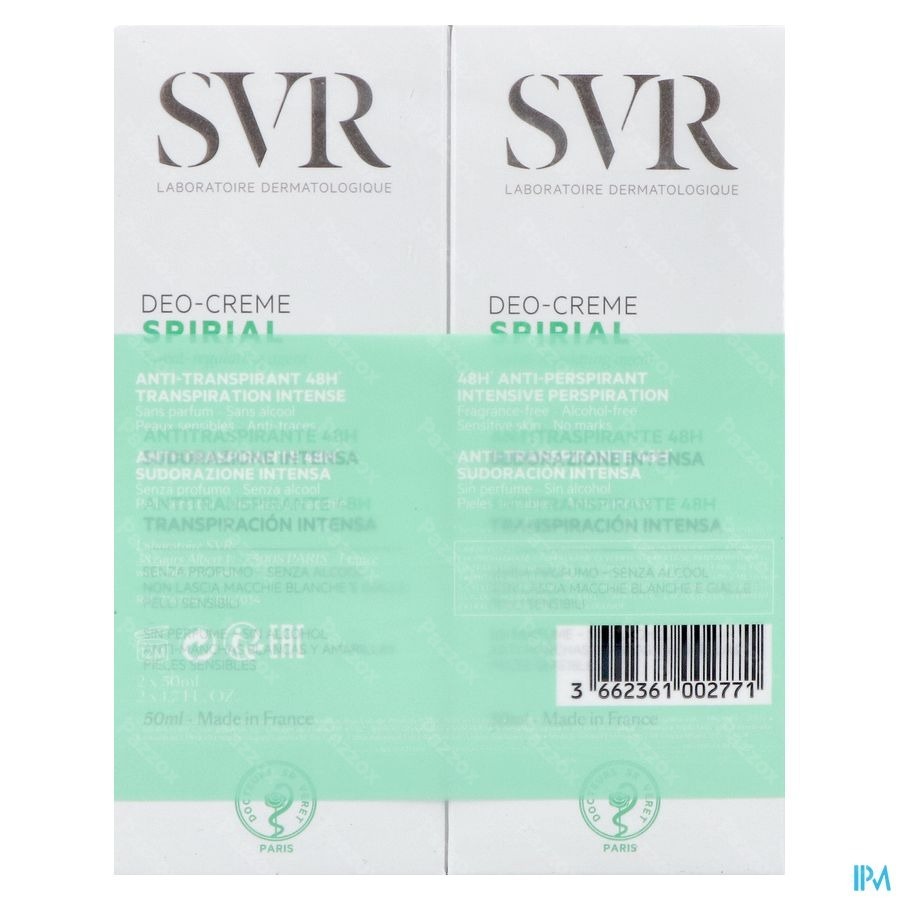 SVR Spirial Deo Crème 2x50ml