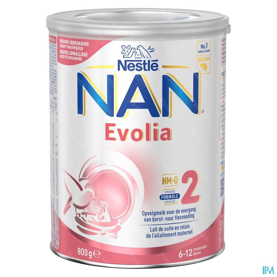Nan Evolia 2 lait Deuxième Âge Bébé 6+ Mois 800g