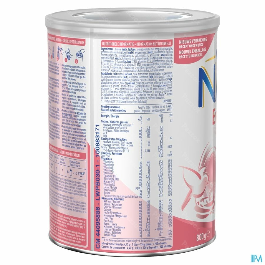 Nan Evolia 2 lait Deuxième Âge Bébé 6+ Mois 800g
