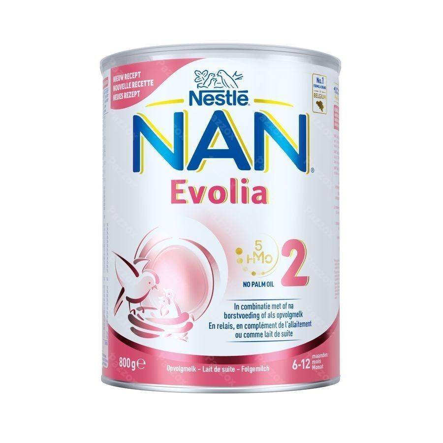 Nan Evolia 2 lait Deuxième Âge Bébé 6+ Mois 800g