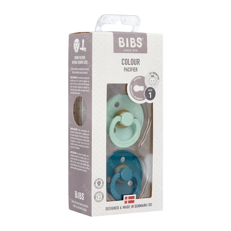Bibs 1 Sucette Duo Mint/forest Lake 2