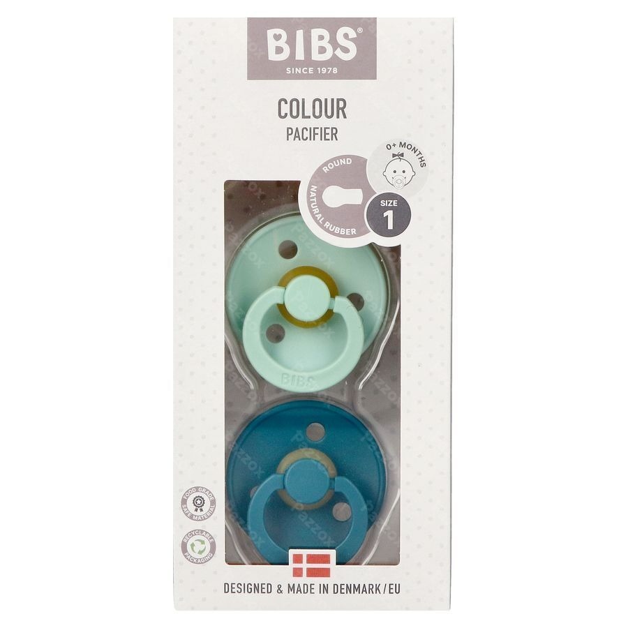 Bibs 1 Sucette Duo Mint/forest Lake 2