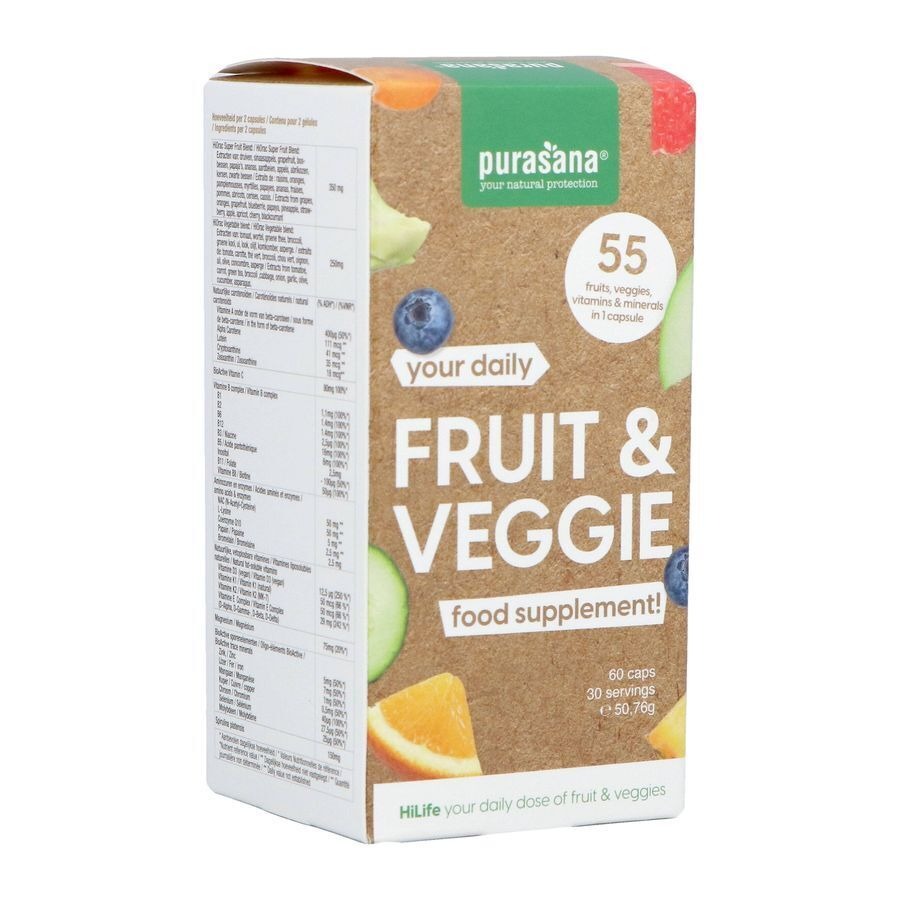 Purasana Fruit&veggie 60 Gélules Végétariennes