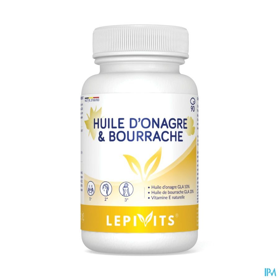 Huile Onagre & Bourrache Bio Caps 90 Lepivits