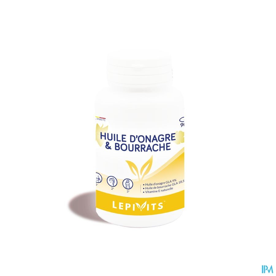 Huile Onagre & Bourrache Bio Caps 90 Lepivits