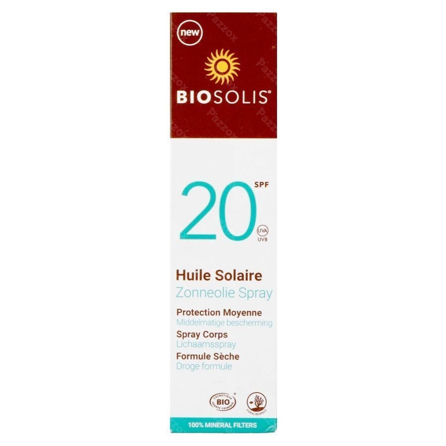 Biosolis Spray Huile Solaire SPF20 100ml