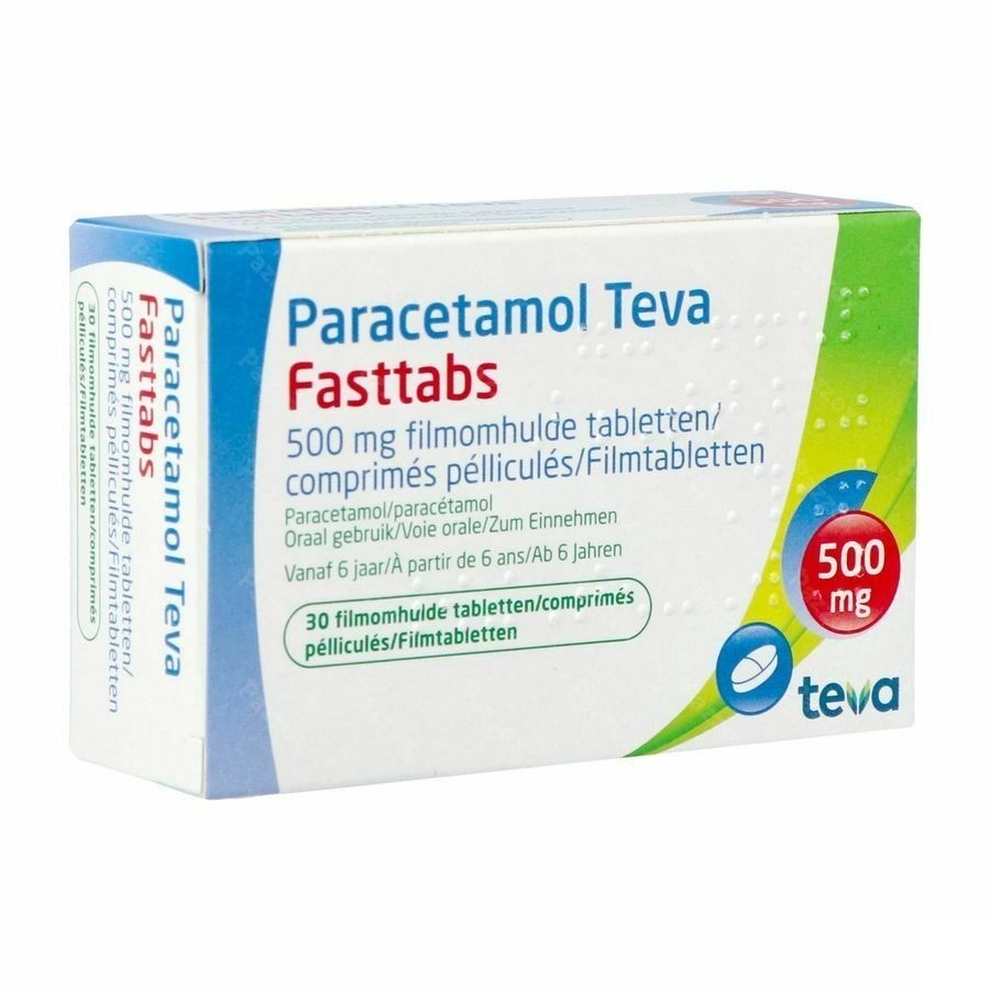 Paracetamol Teva Fasttabs Comp Pell 30 X 500mg