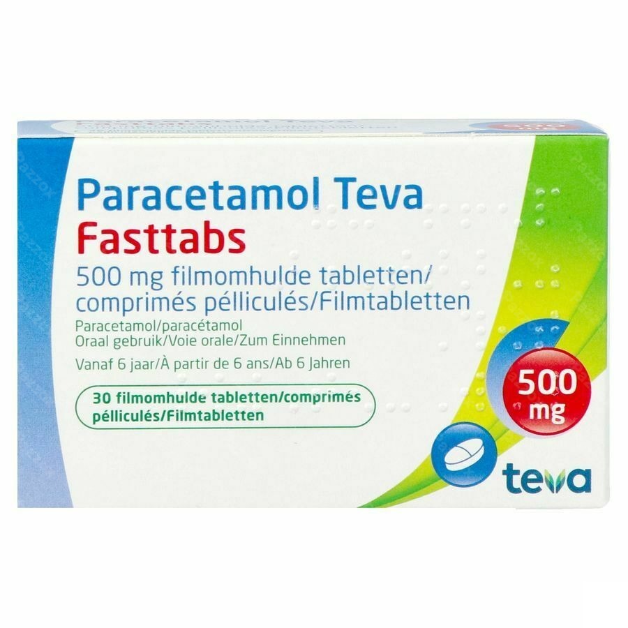 Paracetamol Teva Fasttabs Comp Pell 30 X 500mg