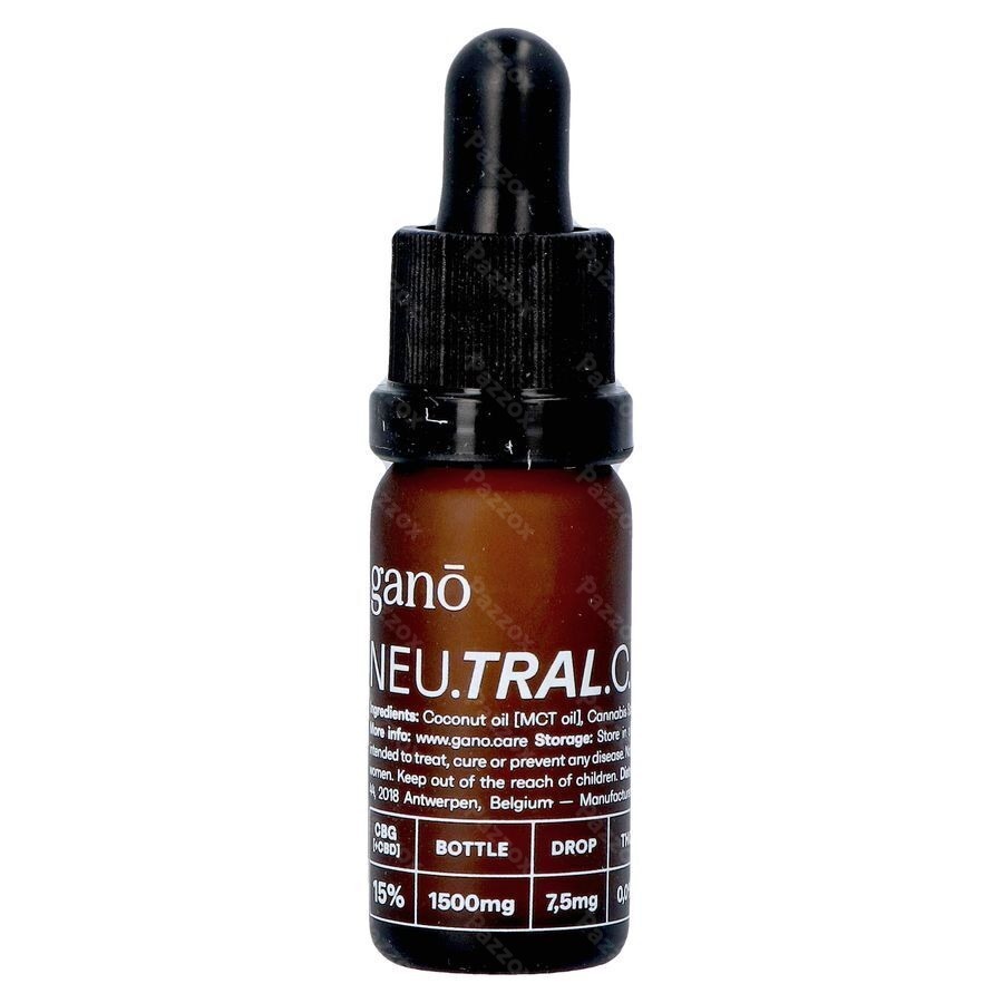 Gano Care Neutral 15% Cbg&cbd Oil 10ml