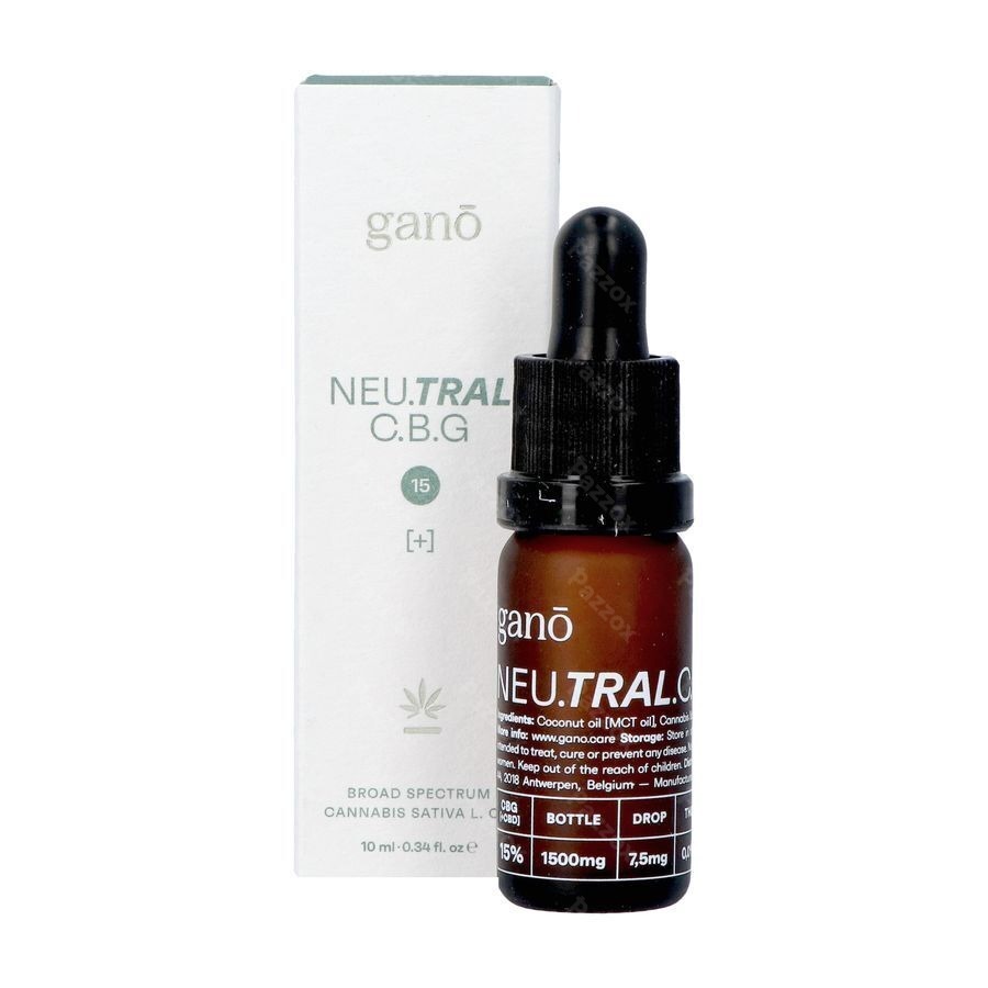 Gano Care Neutral 15% Cbg&cbd Oil 10ml