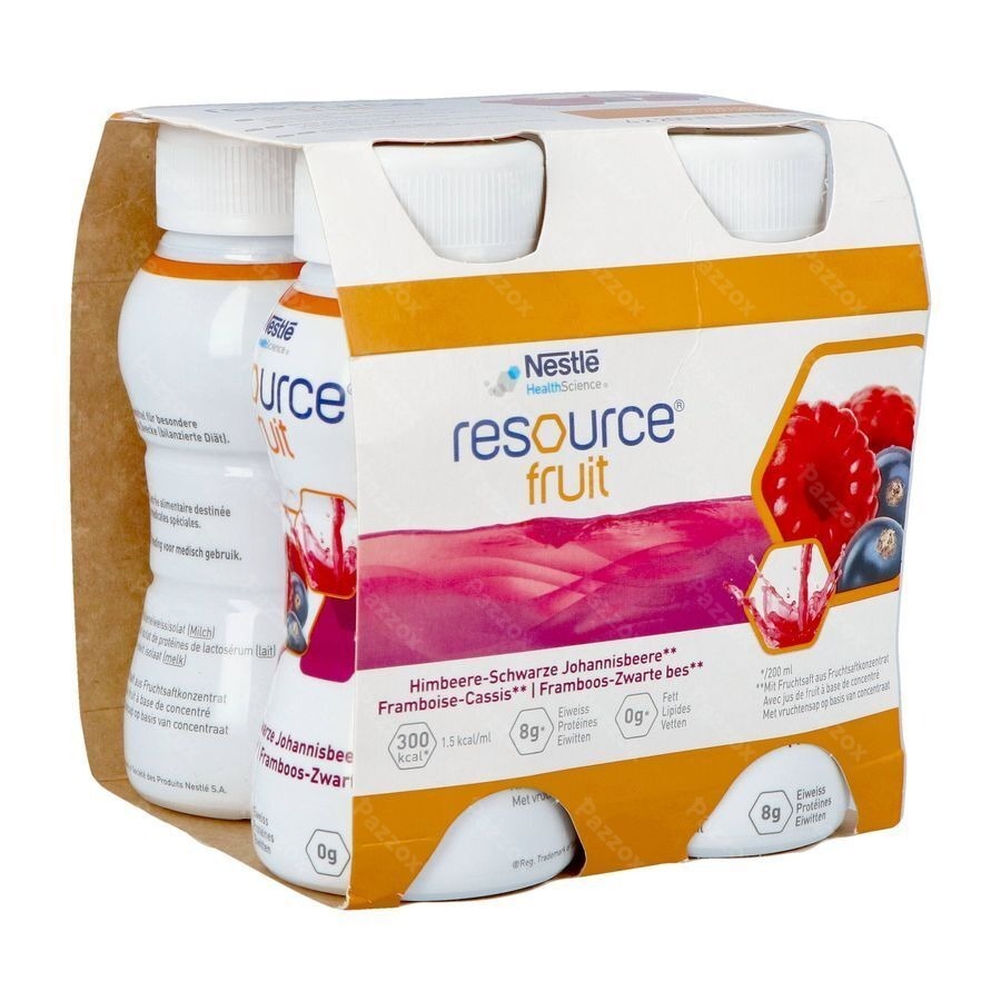 Resource Fruit Framboise Cassis 4x200ml