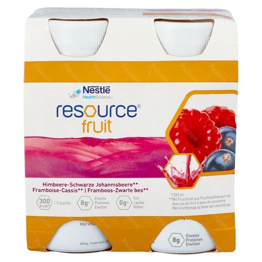 Resource Fruit Framboise Cassis 4x200ml