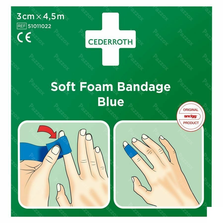 Cederroth Autoadhesive Bleu 3cmx4,5m 51011022
