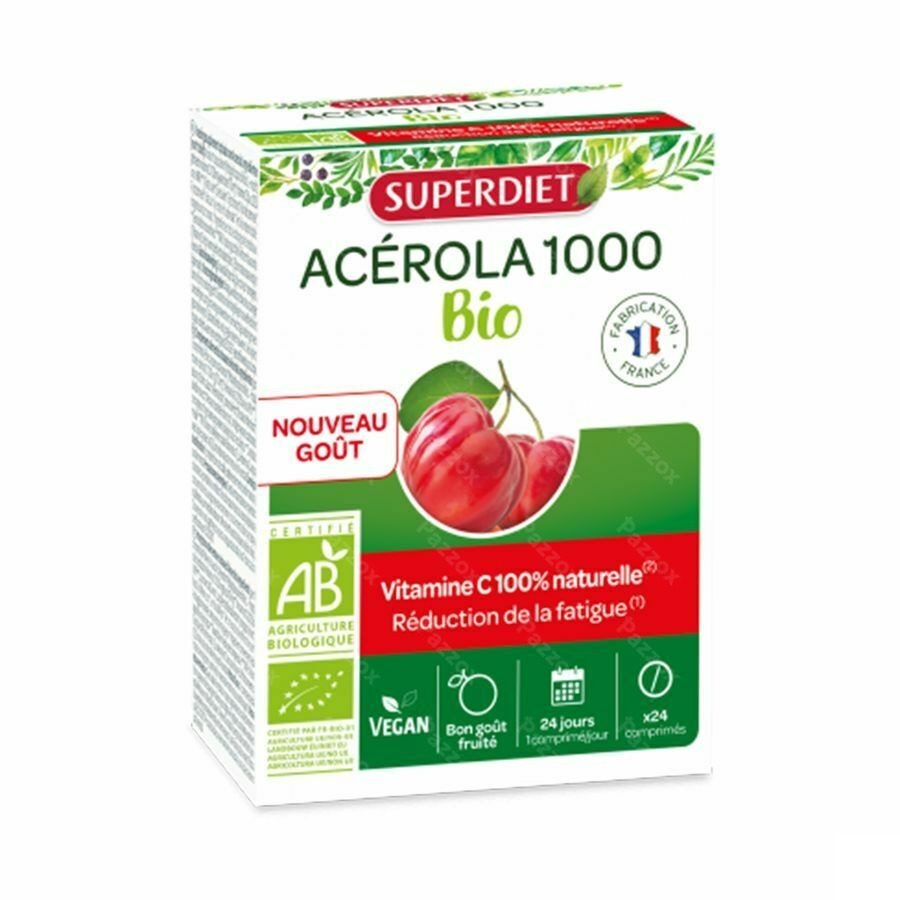Superdiet Acerola 1000 Bio Comp Croq. 24