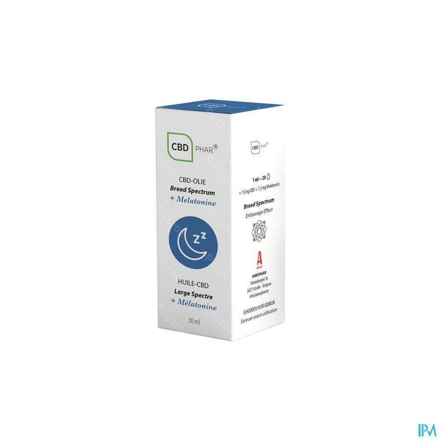 CBD-Phar CBD-Huile Large Spectre + Melatonine 30ml