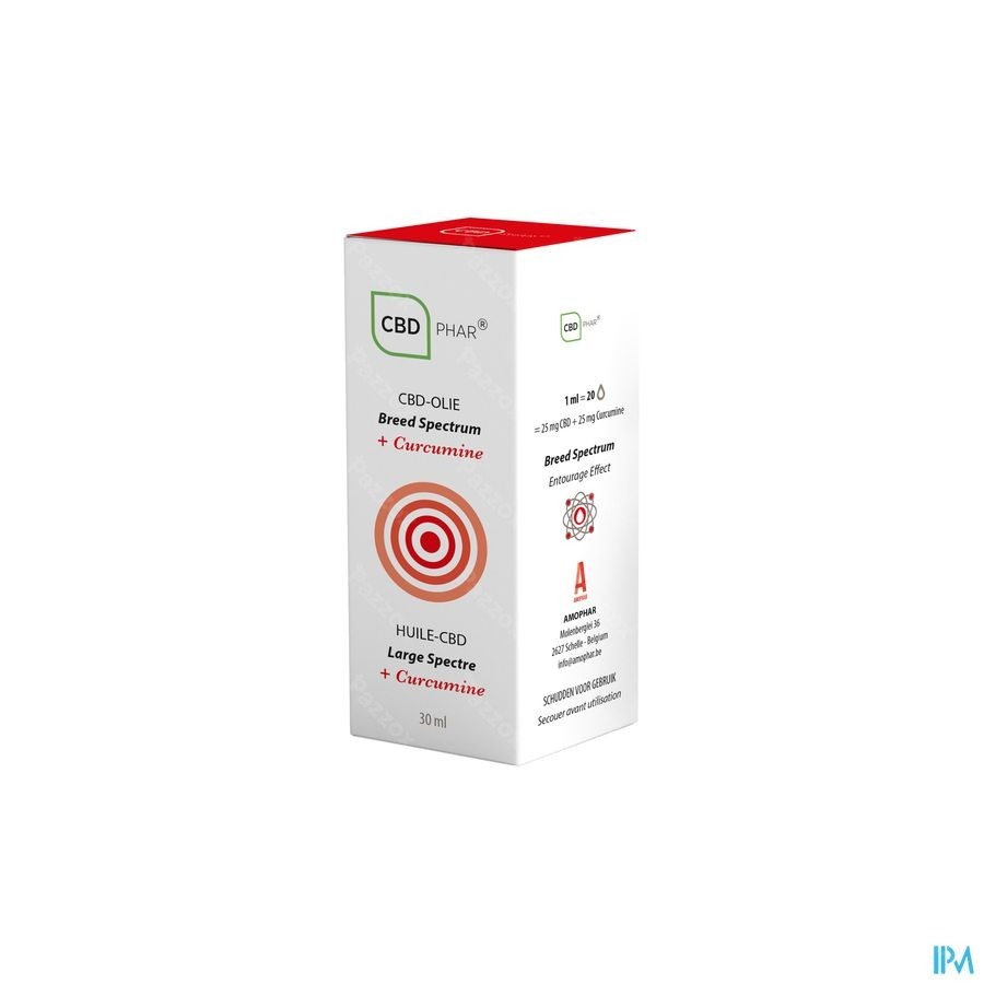CBD-Phar CBD-Huile Large Spectre + Curcumine 30ml 