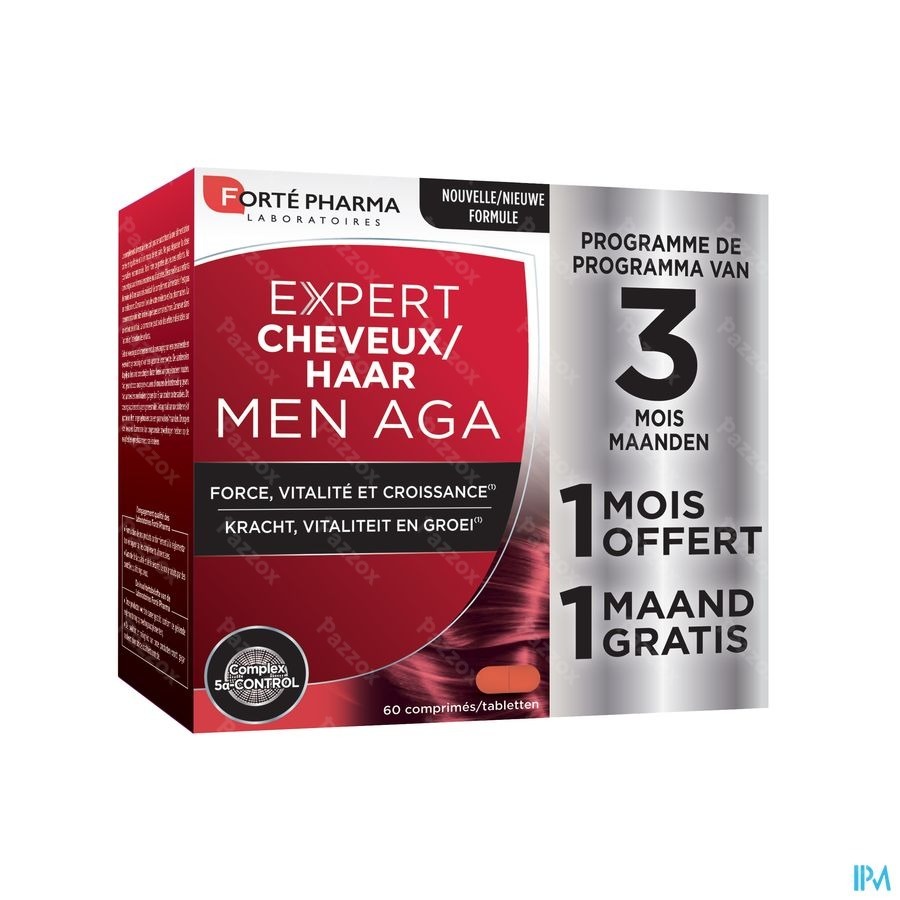 Expert Cheveux Men Aga 180 Comprimes