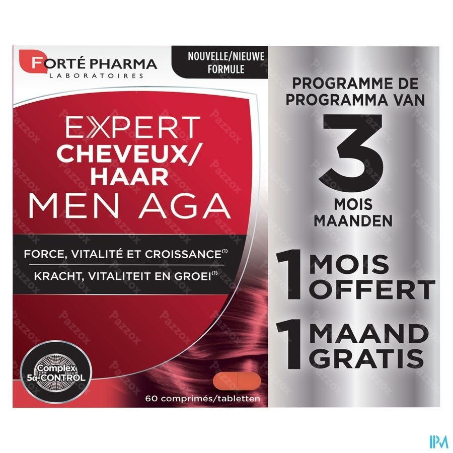 Expert Cheveux Men Aga 180 Comprimes