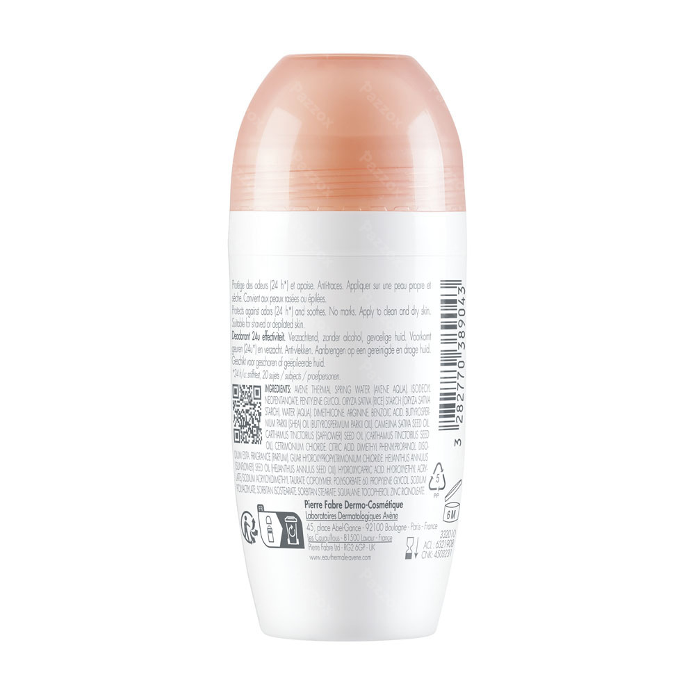 Avène BODY Déodorant 24h, apaisant, sans alcool, peau sensible 50ml