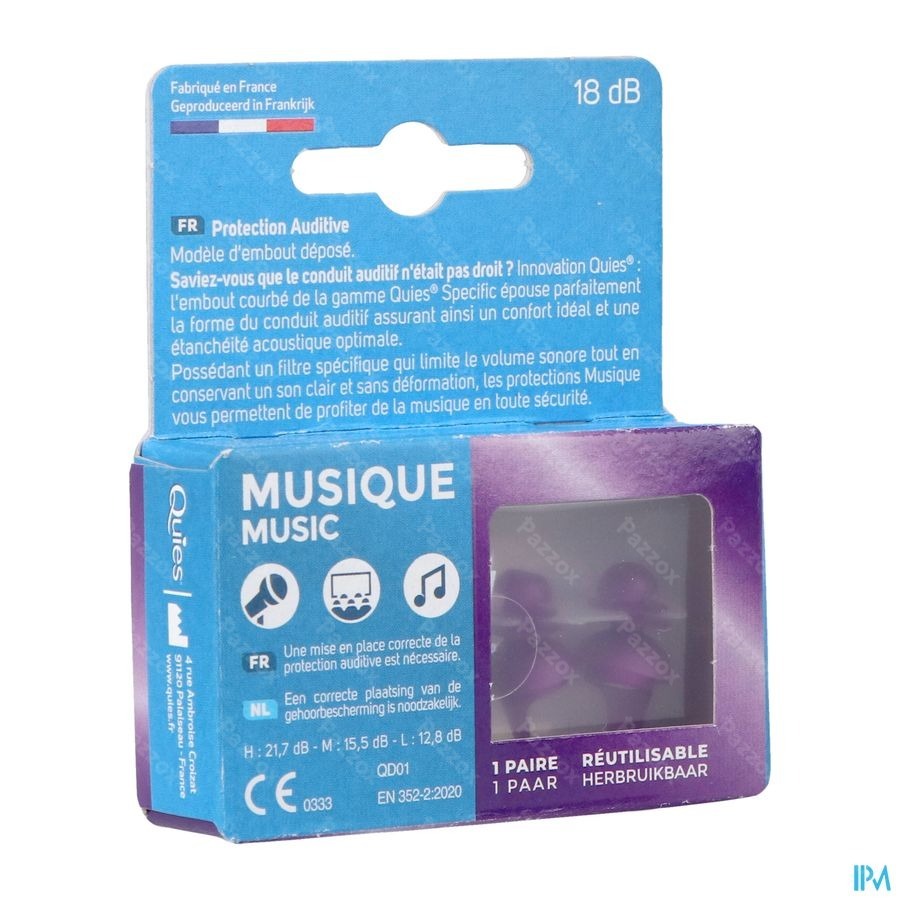 Quies Protection Auditive Specific Musique