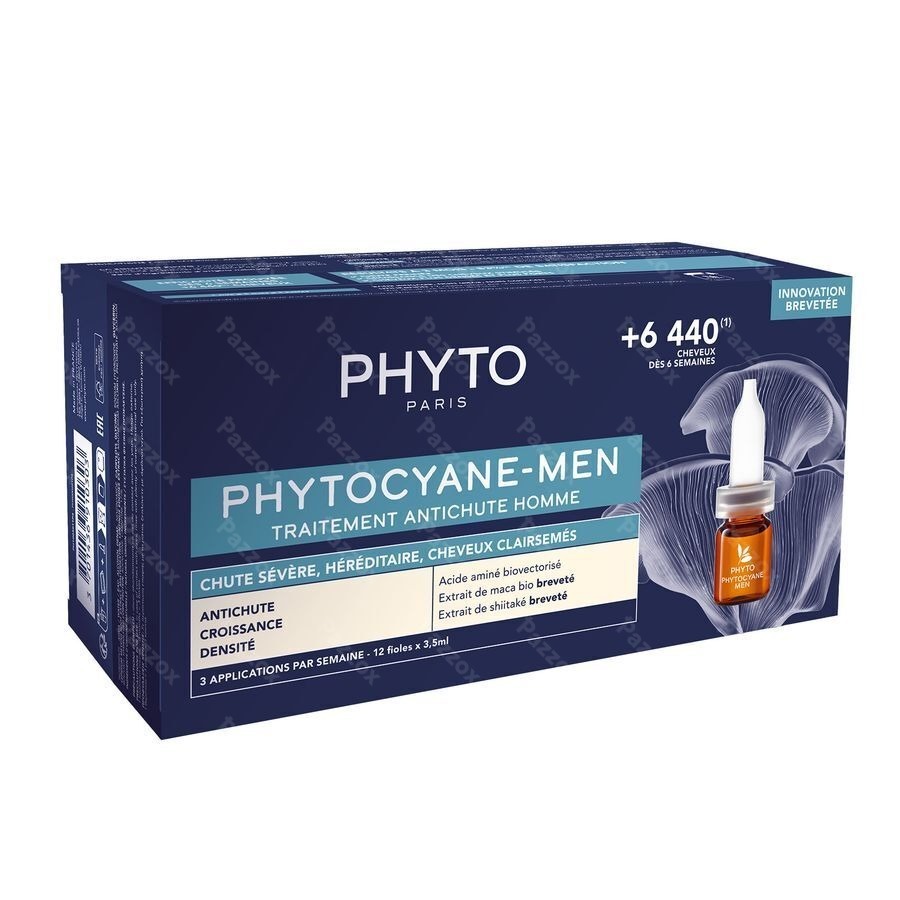 Phytocyane Men Trait. Chute Progr. Fioles 12x3,5ml