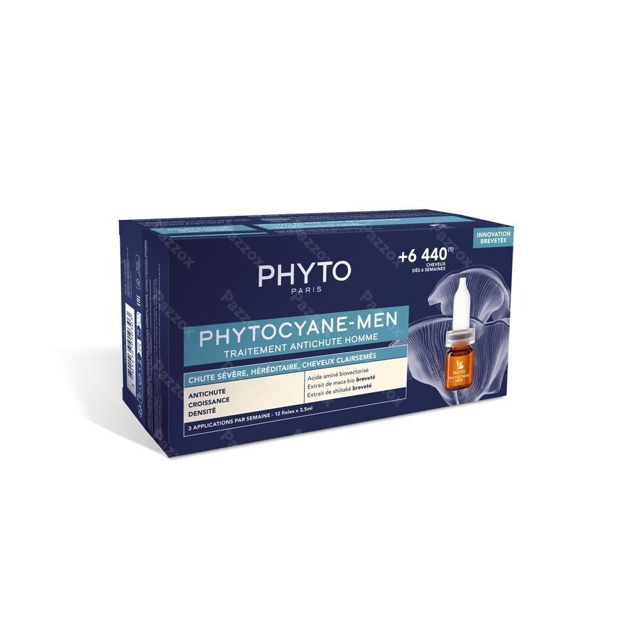 Phytocyane Men Trait. Chute Progr. Fioles 12x3,5ml
