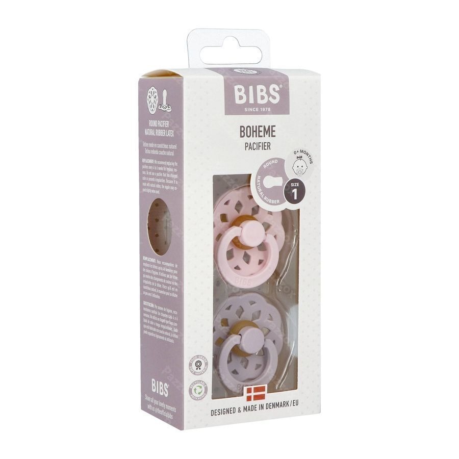 Bibs 1 Sucette Boheme Duo Blossom/lilac 2