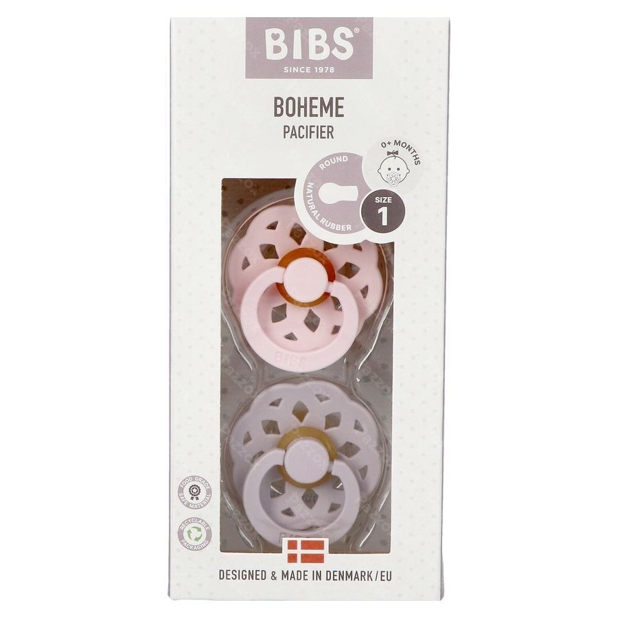 Bibs 1 Sucette Boheme Duo Blossom/lilac 2