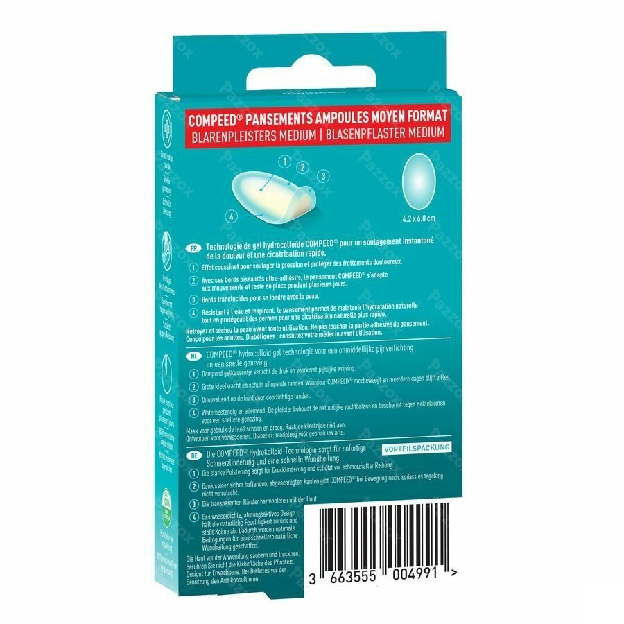 Compeed Pansement Ampoules Moyen Format Econ. 10