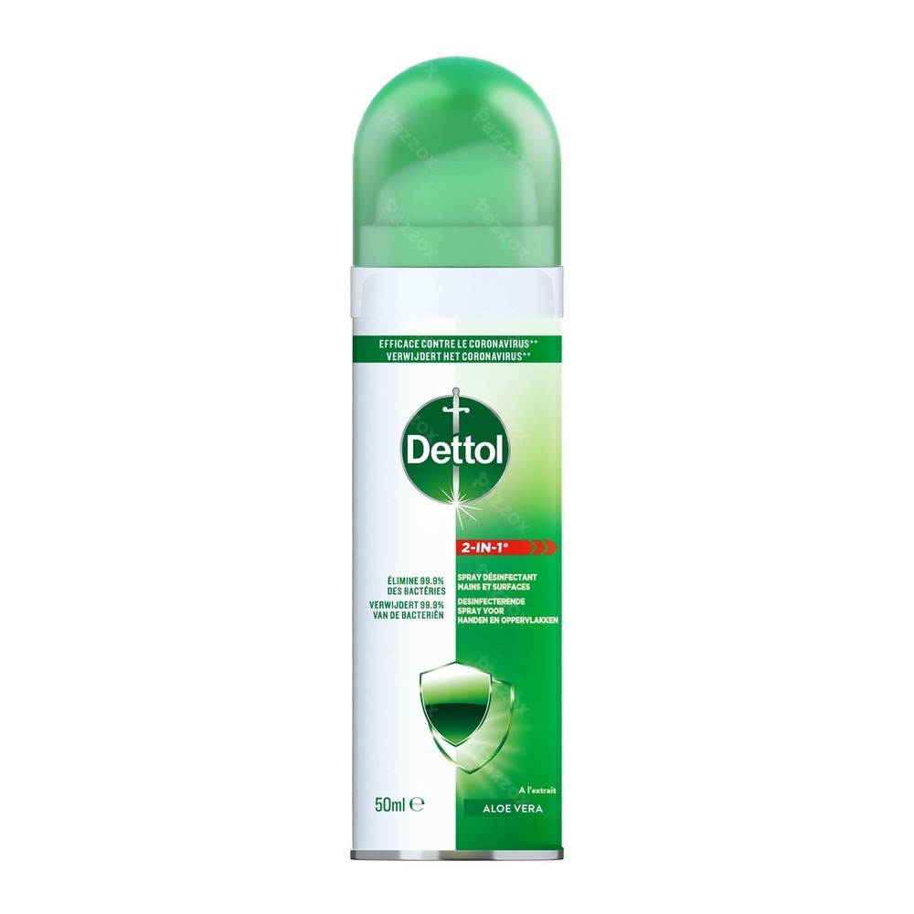 Dettol 2 in 1 Spray Desinfectant Mains et Surfaces