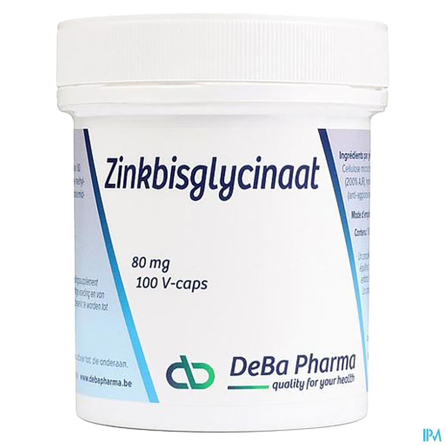 Bisglycinate Zinc 80mg V-caps 100 Deba