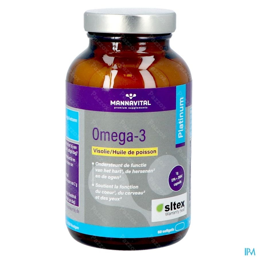 Mannavital Omega 3 Huile Poisson Softgels 60