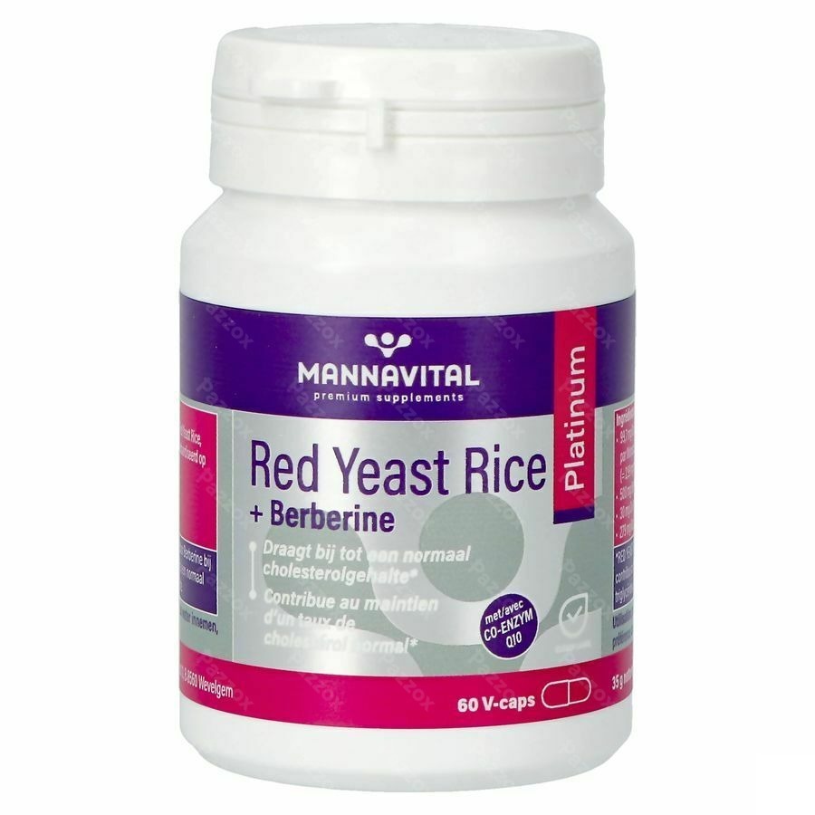 Mannavital Red Yeast Rice+berberine Plat.v-caps 60