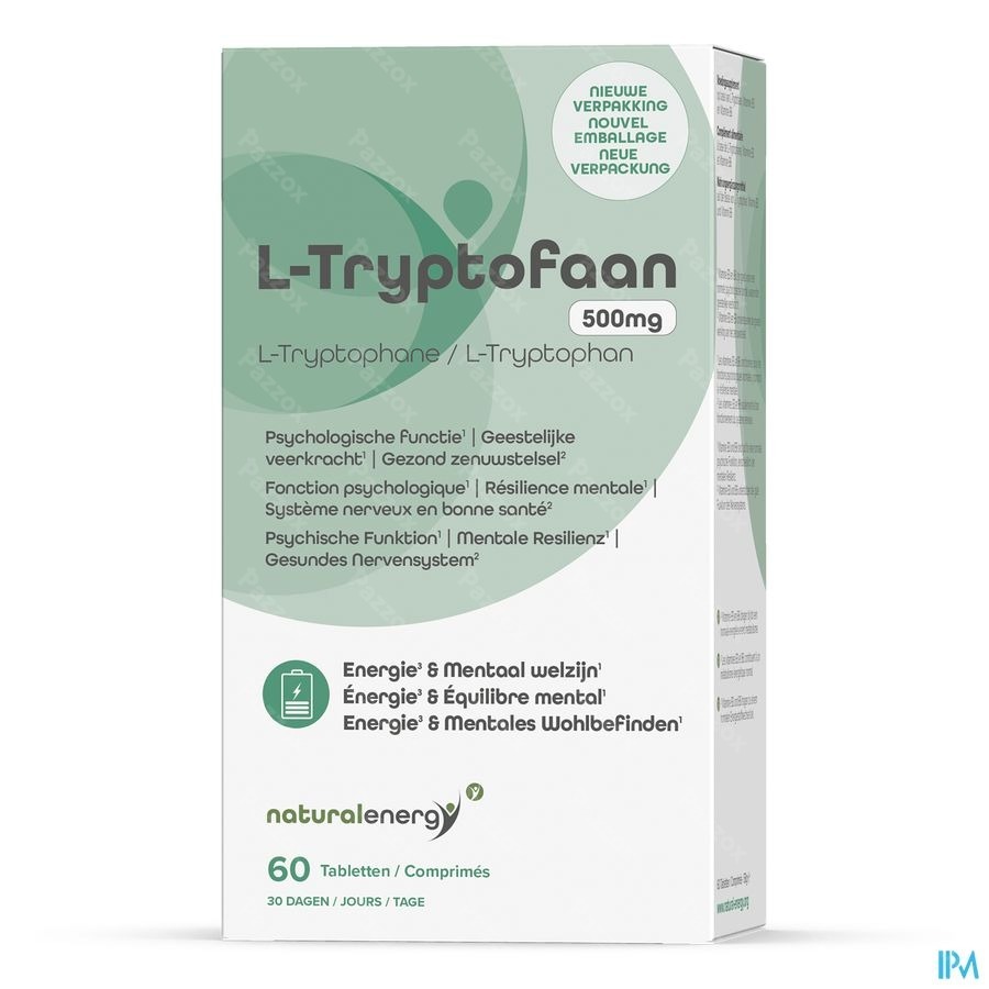 Natural Energy L-Tryptophane 500mg Comprimées 60