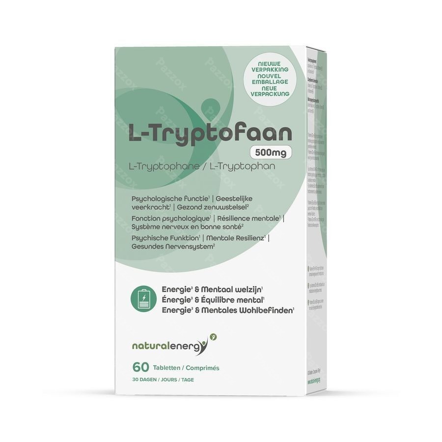 Natural Energy L-Tryptophane 500mg Comprimées 60
