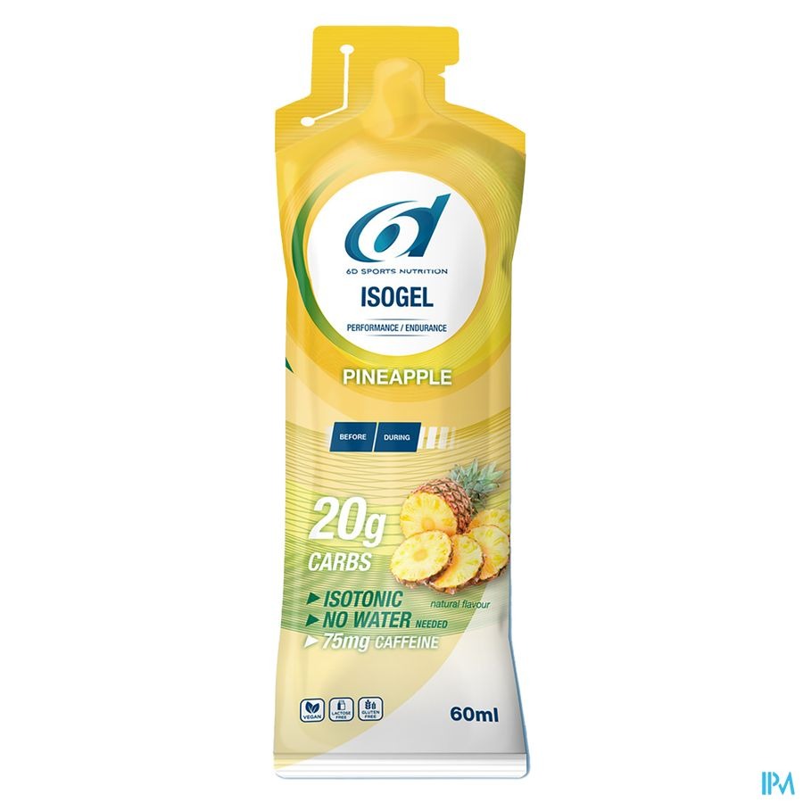 6d Sixd Isogel + Caffeine Pineapple 6x60ml