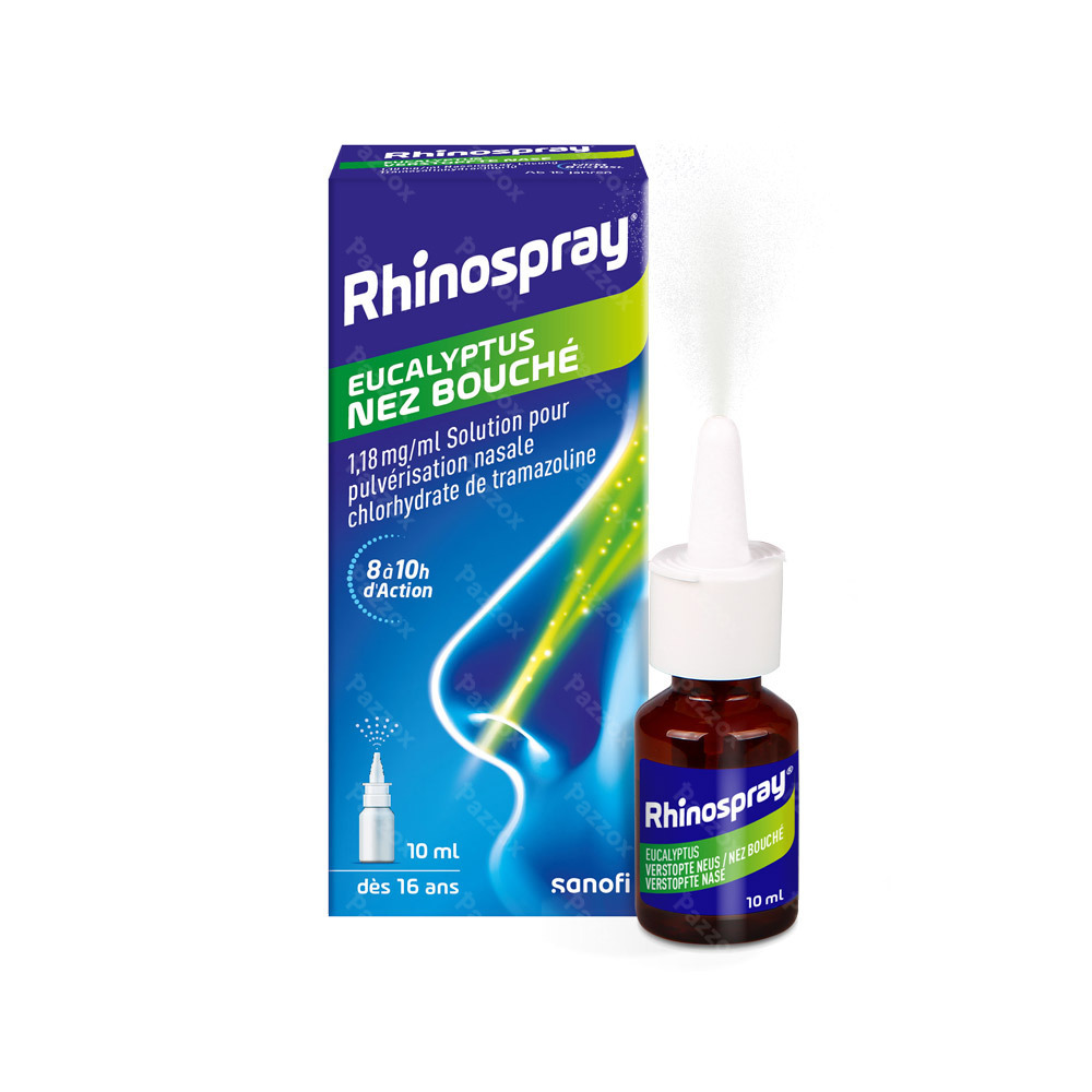 Rhinospray+Eucalyptus Nez Bouche 1,18mg/ml Spray Nasale 10ml