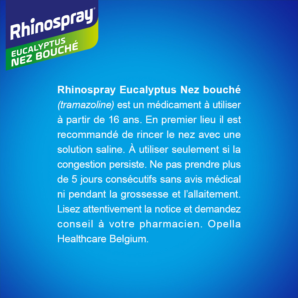 Rhinospray+Eucalyptus Nez Bouche 1,18mg/ml Spray Nasale 10ml