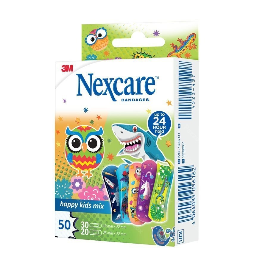 Nexcare 3m Happy Kids Mix Pans 50 N3-50-2p