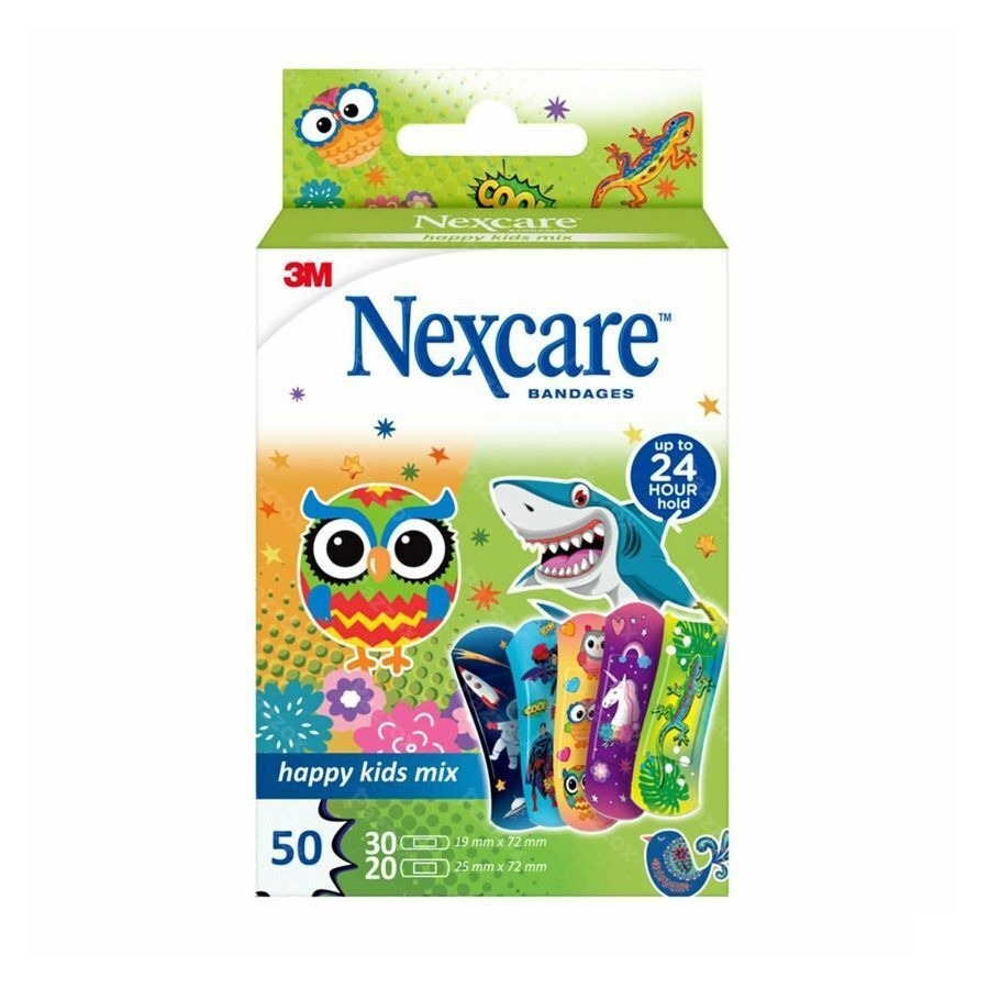 Nexcare 3m Happy Kids Mix Pans 50 N3-50-2p