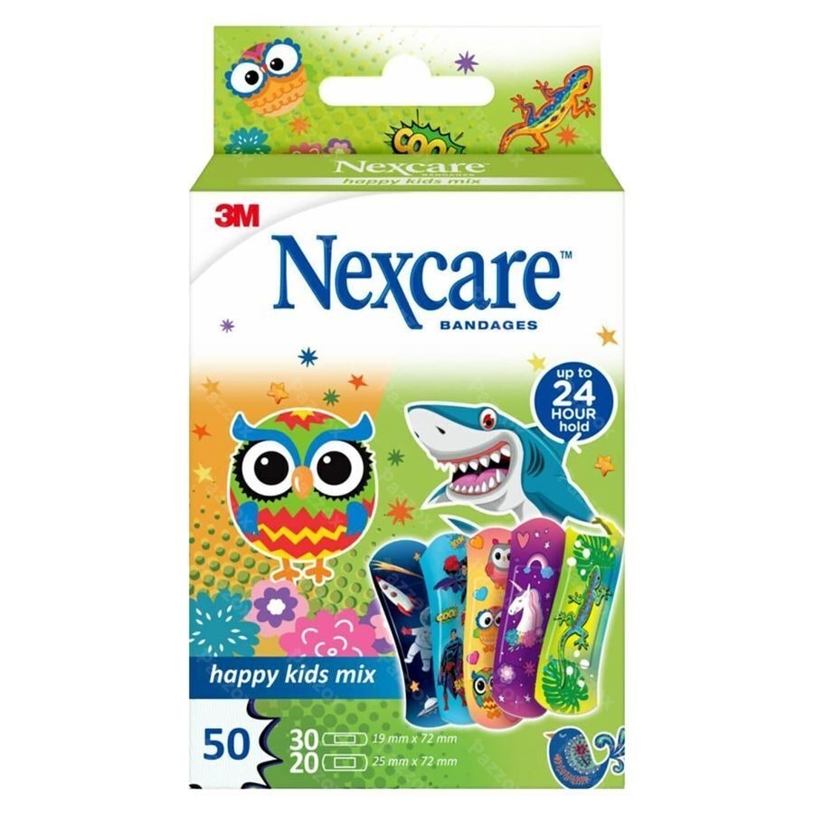 Nexcare 3m Happy Kids Mix Pans 50 N3-50-2p