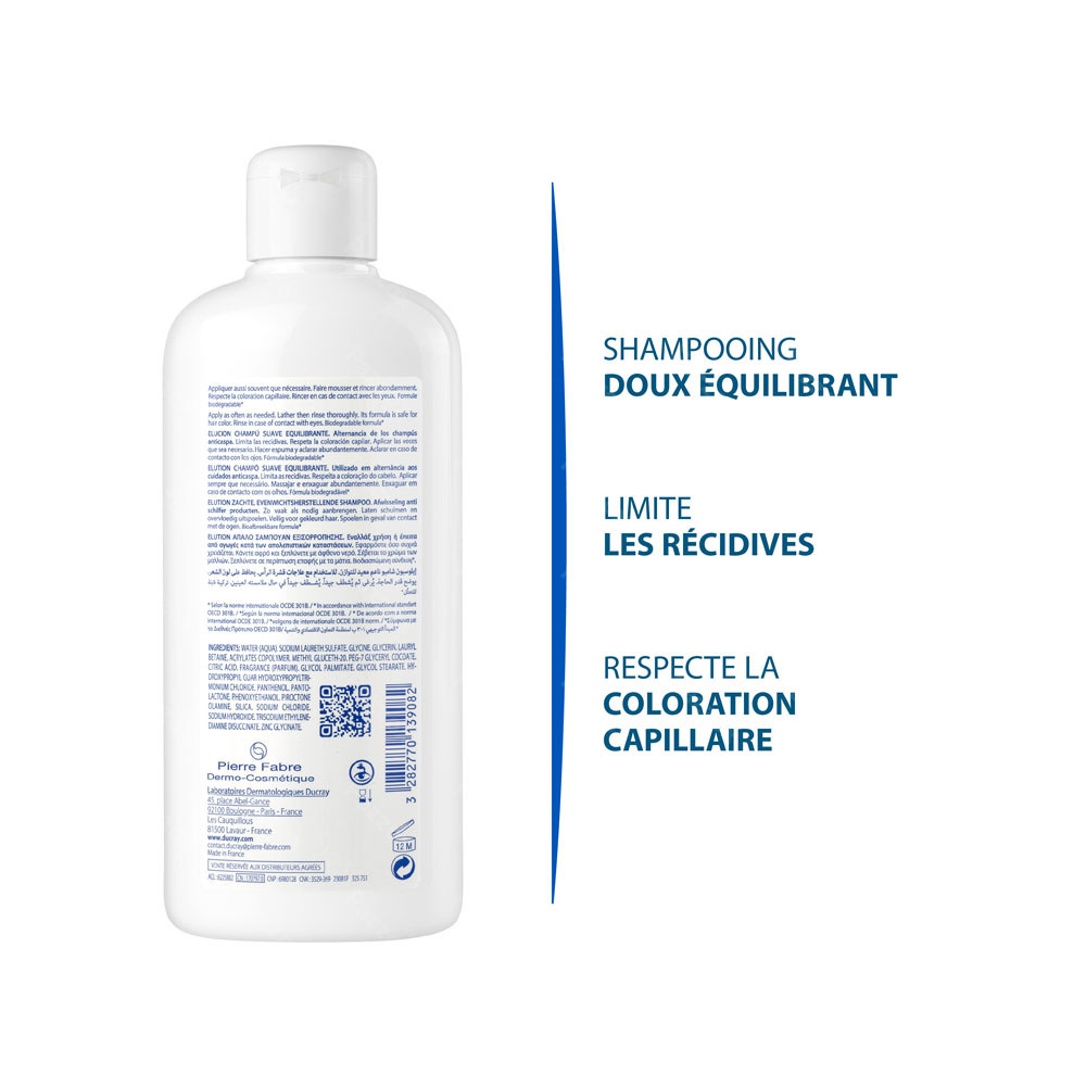Ducray Elution Sh Doux Equilibrant 400ml Nf